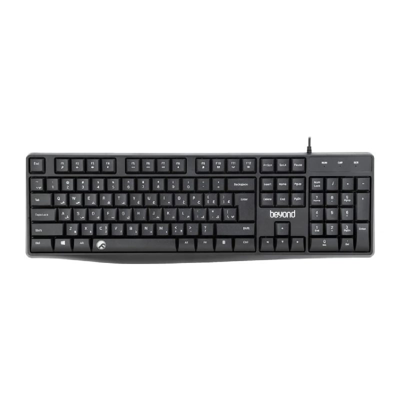 کیبورد باسیم بیاند مدل BK-2233 - مشکی, ۱۸ ماه گارانتی شرکتی