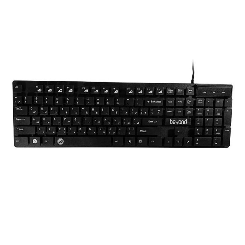 کیبورد باسیم بیاند مدل BK-2870 - مشکی, ۱۸ ماه گارانتی شرکتی