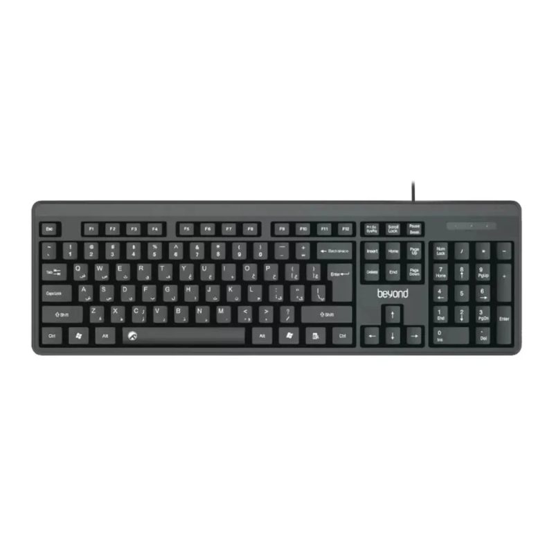 کیبورد باسیم بیاند مدل BK-3455 - مشکی, ۱۸ ماه گارانتی شرکتی