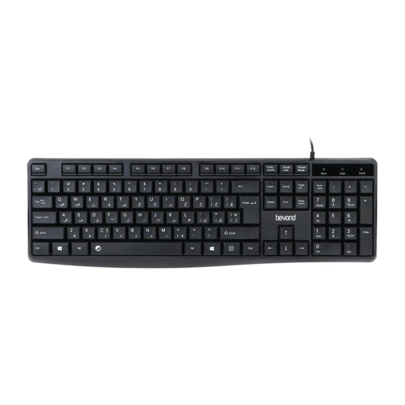 کیبورد باسیم بیاند مدل BK-3870 - مشکی, ۱۸ ماه گارانتی شرکتی