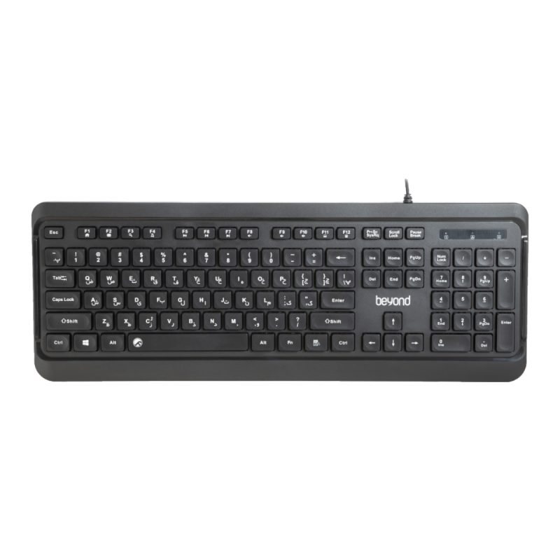 کیبورد باسیم بیاند مدل BK-4760 - مشکی, ۱۸ ماه گارانتی شرکتی