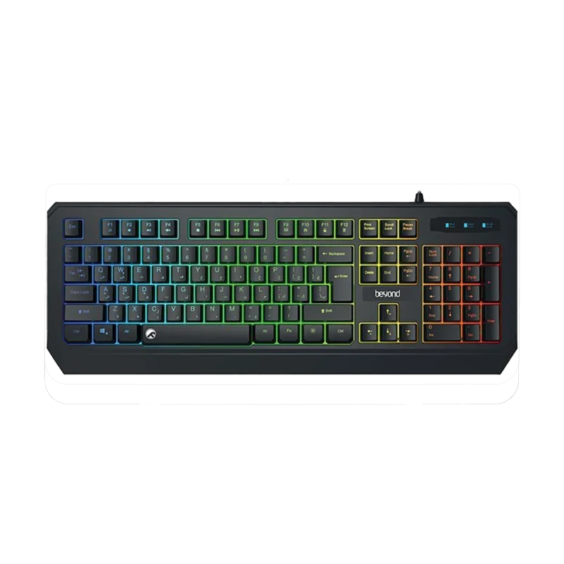 کیبورد باسیم بیاند مدل BK-7140RGB - ۱۸ ماه گارانتی شرکتی, مشکی