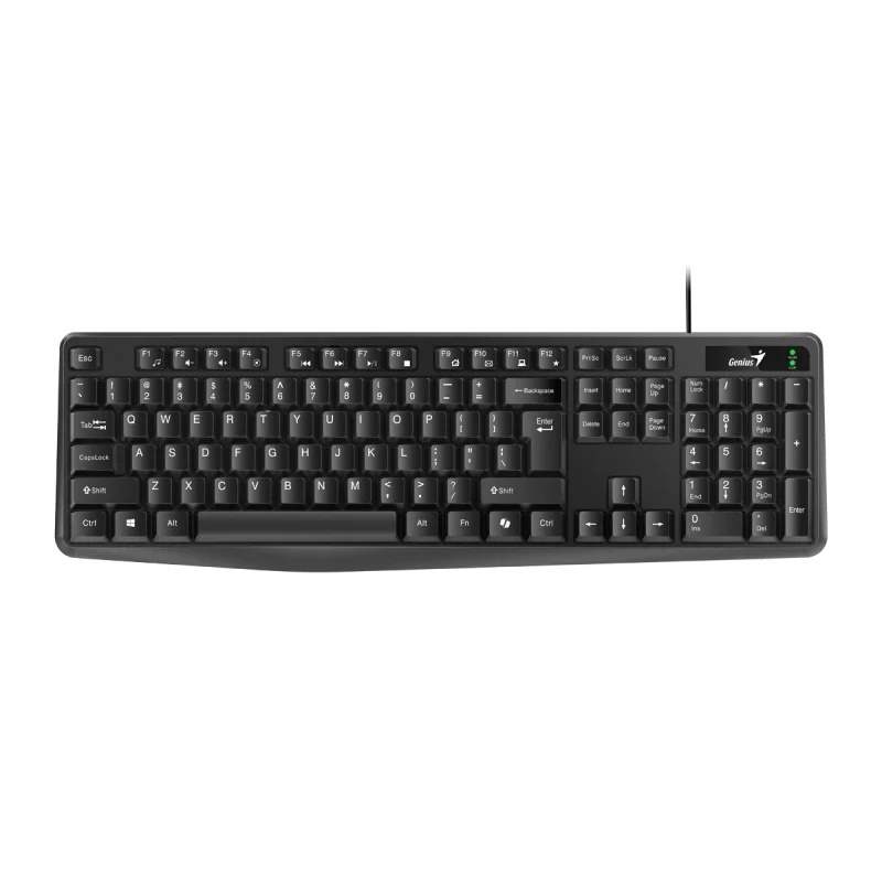کیبورد باسیم جنیوس مدل KB-117 - مشکی, ۱۸ ماه گارانتی شرکتی