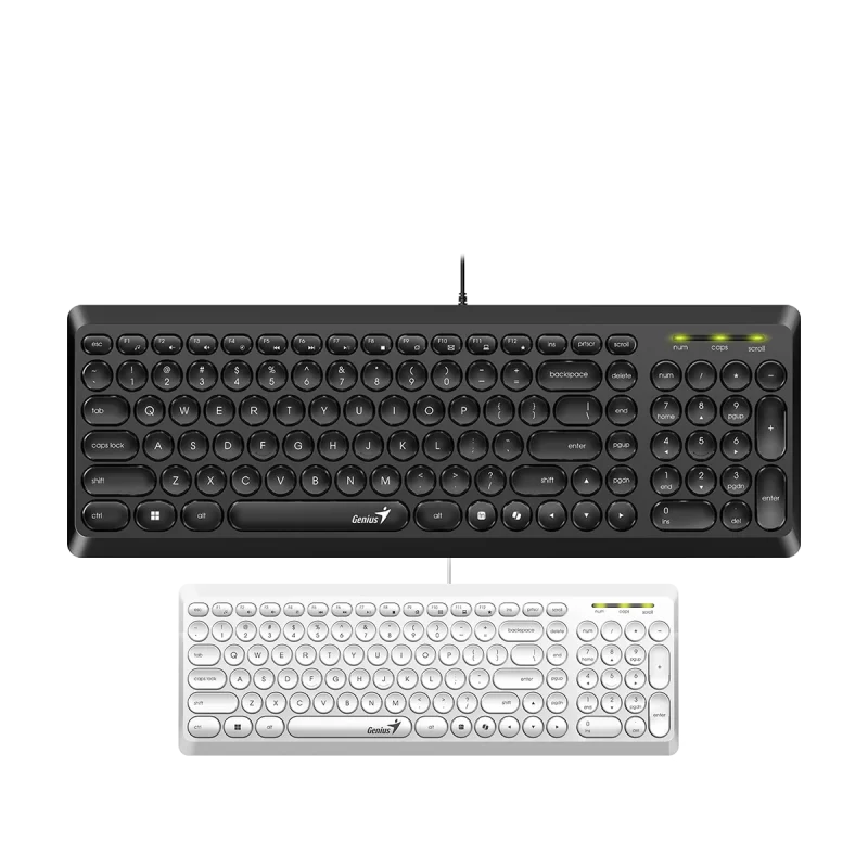 کیبورد باسیم جنیوس مدل SlimStar Q200 - ۱۸ ماه گارانتی شرکتی, مشکی
