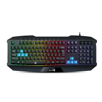 کیبورد باسیم جنیوس گیمینگ مدل Scorpion K215 - مشکی, ۱۸ ماه گارانتی شرکتی