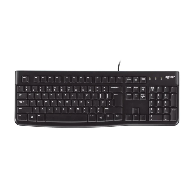 کیبورد باسیم لاجیتک مدل K120 - مشکی, 18 ماه گارانتی اصلی