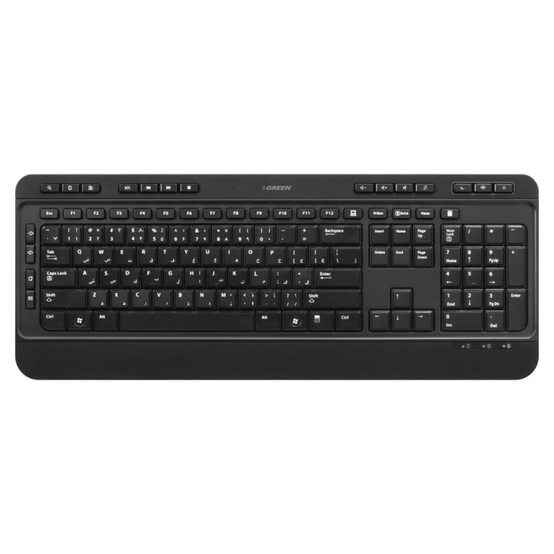 کیبورد باسیم گرین مدل GK502 - مشکی, گارانتی گرین