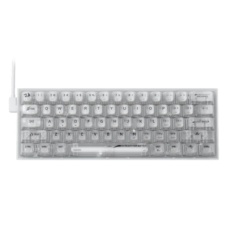 کیبورد باسیم گیمینگ ردراگون مدل K617CT White RGB 2