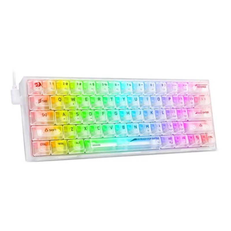 کیبورد باسیم گیمینگ ردراگون مدل K617CT White RGB 4