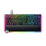 کیبورد باسیم گیمینگ ریزر مدل BlackWidow V4 Pro Green SW - مشکی, گارانتی شرکتی