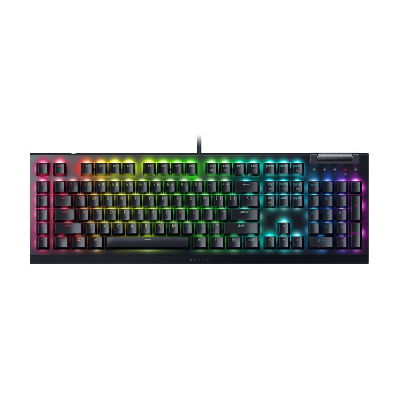 کیبورد باسیم گیمینگ ریزر مدل BlackWidow V4 X Green SW - مشکی, گارانتی شرکتی