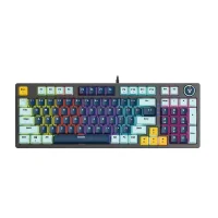 کیبورد باسیم گیمینگ فنتک مدل ATOM96 MK890v2 - آبی آسمانی, 18 ماه گارانتی داده پرداز رایانه متین