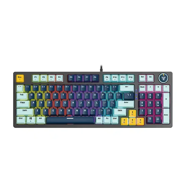 کیبورد باسیم گیمینگ فنتک مدل ATOM96 MK890v2 - آبی آسمانی, 18 ماه گارانتی داده پرداز رایانه متین