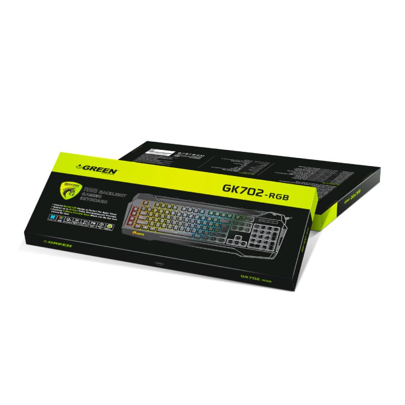 کیبورد باسیم گیمینگ گرین مدل GK702-RGB 2