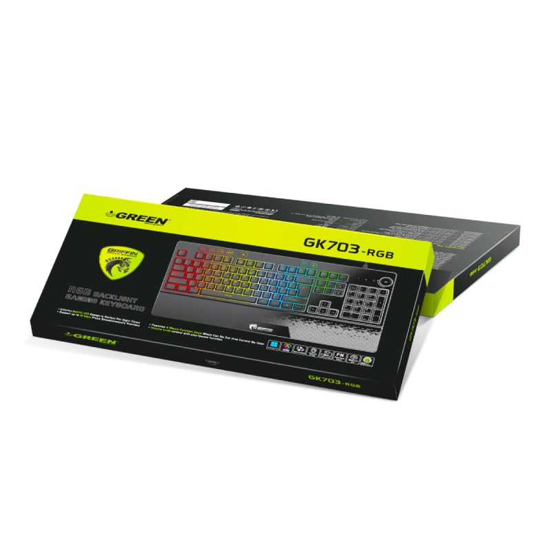 کیبورد باسیم گیمینگ گرین مدل GK703-RGB 5