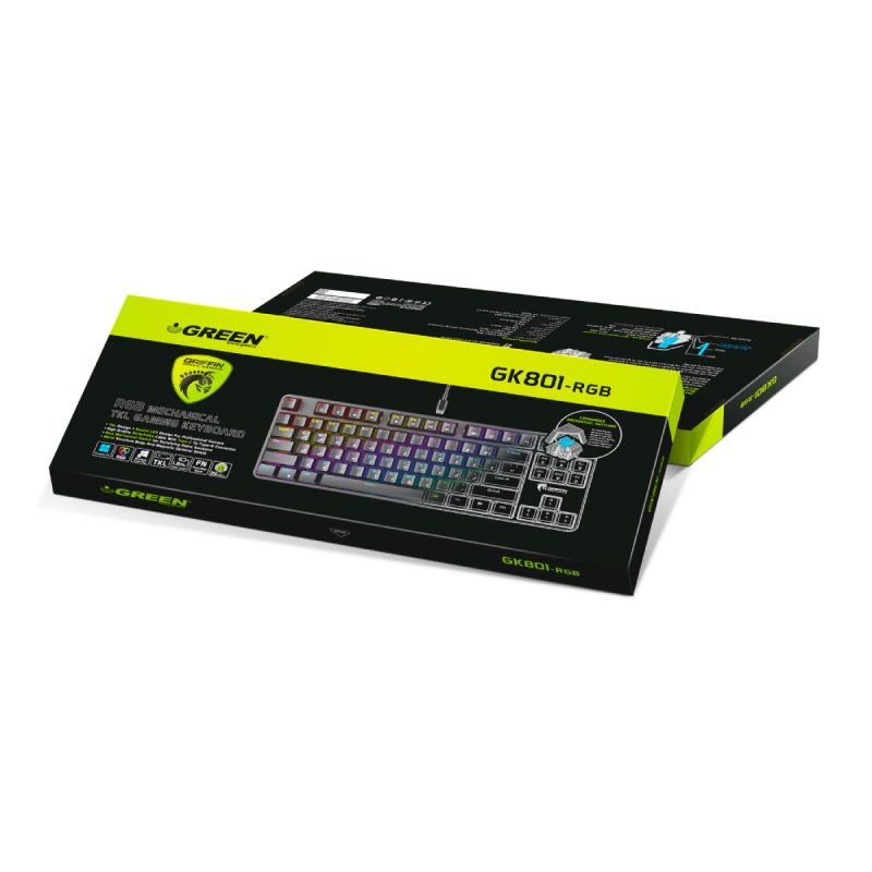 کیبورد باسیم گیمینگ گرین مدل GK801-RGB 2