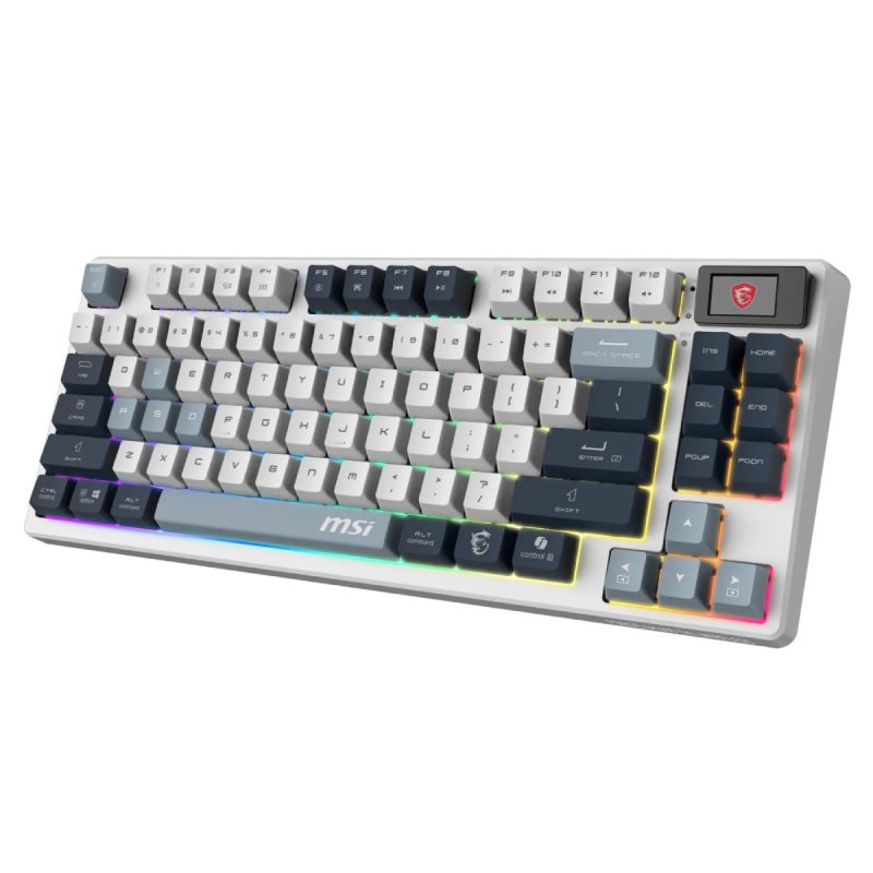 کیبورد بی سیم گیمینگ ام اس آی مدل Forge GK600 TKL Sky 2