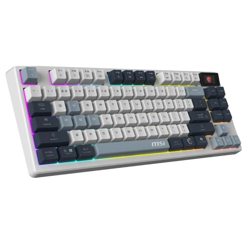 کیبورد بی سیم گیمینگ ام اس آی مدل Forge GK600 TKL Sky 3