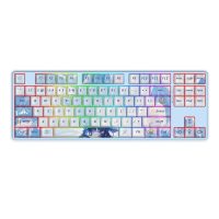 کیبورد بی سیم گیمینگ ردراگون مدل K707 AK PRO RGB - سفید آبی, گارانتی اصلی