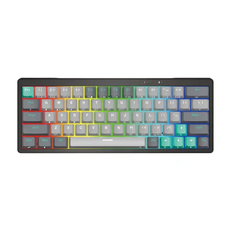 کیبورد بی‌سیم گیمینگ فنتک مدل ATOM PRO63 MK912 - خاکستری, 18 ماه گارانتی داده پرداز رایانه متین