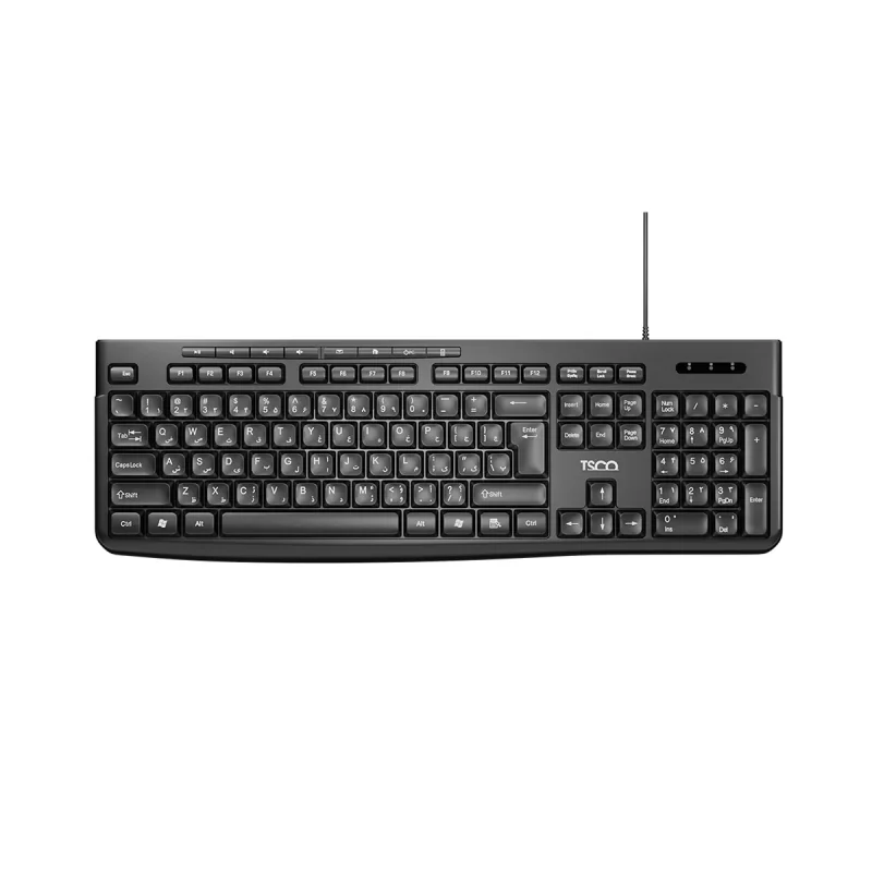 کیبورد تسکو مدل TK8025 - مشکی, گارانتی توسن سیستم