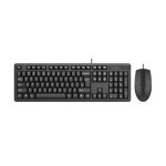 کیبورد و ماوس باسیم ای فورتک مدل KK-3330S - مشکی, 18 ماه گارانتی نوترونیک