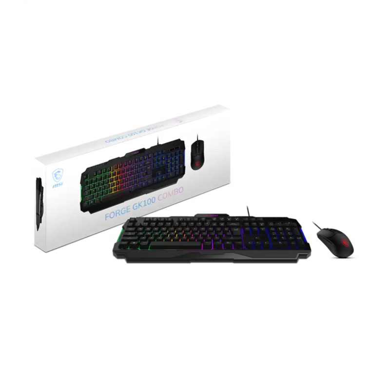 کیبورد و ماوس باسیم گیمینگ ام اس آی مدل FORGE GK100 COMBO 5