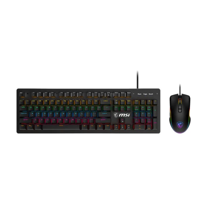 کیبورد و ماوس باسیم گیمینگ ام اس آی مدل FORGE GK300 COMBO - مشکی, گارانتی اصلی