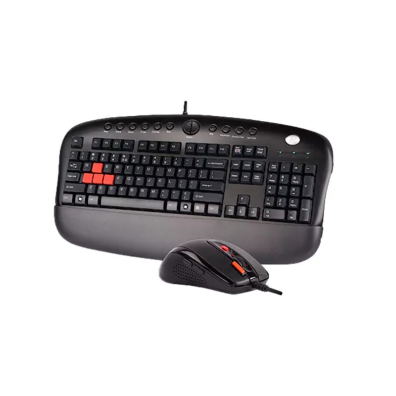کیبورد و ماوس باسیم گیمینگ ای فورتک مدل KX-2810BK 2