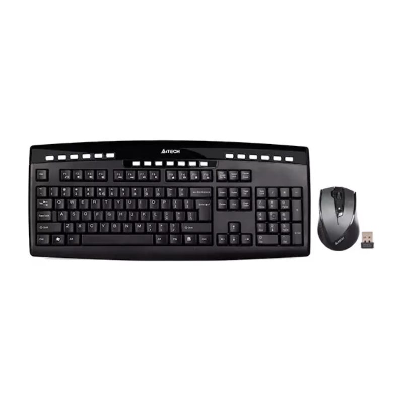 کیبورد و ماوس بی سیم ای فورتک مدل 9200F - مشکی, 18 ماه گارانتی نوترونیک