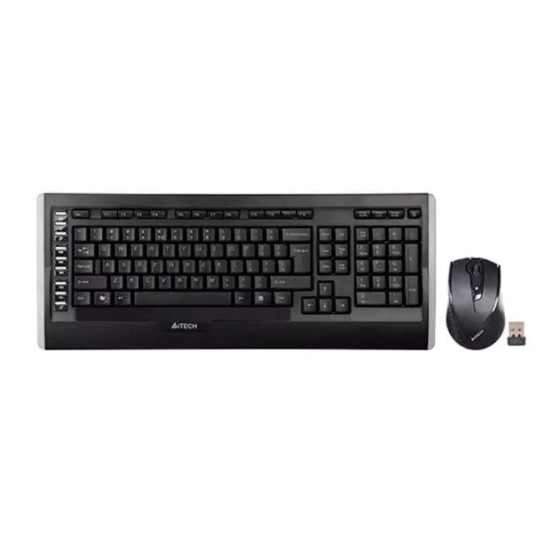 کیبورد و ماوس بی سیم ای فورتک مدل 9300F - مشکی, 18 ماه گارانتی نوترونیک