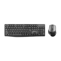 کیبورد و ماوس بی‌سیم جی پلاس مدل GMK-C340D - مشکی, 18ماه گارانتی گلدیران