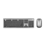 کیبورد و ماوس بی‌سیم جی پلاس مدل GMK-C360D - نقره ای, 18ماه گارانتی گلدیران