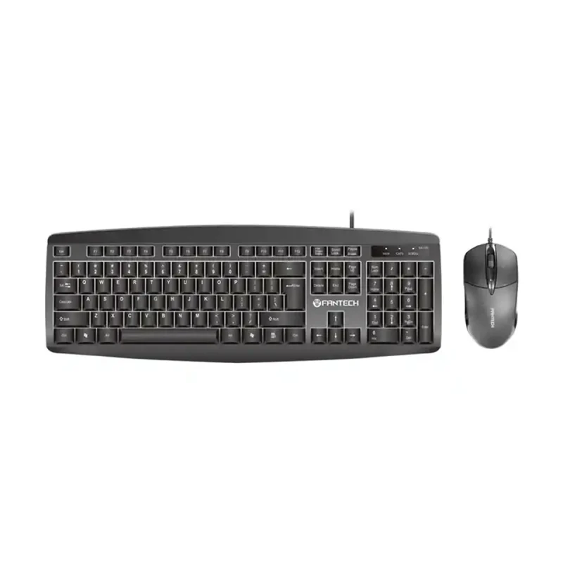 کیبورد و ماوس بی‌سیم فنتک مدل KM-100 - مشکی, 18 ماه گارانتی داده پرداز رایانه متین
