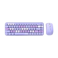 کیبورد و ماوس بی‌سیم مافی مدل I Bean Colorful - بنفش, گارانتی اصالت و سلامت فیزیکی
