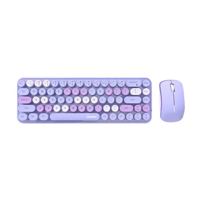 کیبورد و ماوس بی‌سیم مافی مدل I Bean Colorful - بنفش, گارانتی اصالت و سلامت فیزیکی