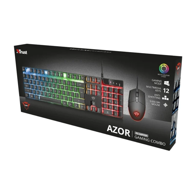 کیبورد و ماوس گیمینگ تراست مدل GXT 838 Azor 3