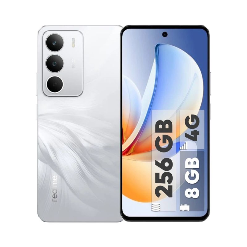 گوشی موبایل ریلمی مدل Realme C71 4G حافظه 256 گیگابایت و رم 8 - سفید, ۱۸ ماه گارانتی شرکتی - رجیستر شده + کد فعالسازی
