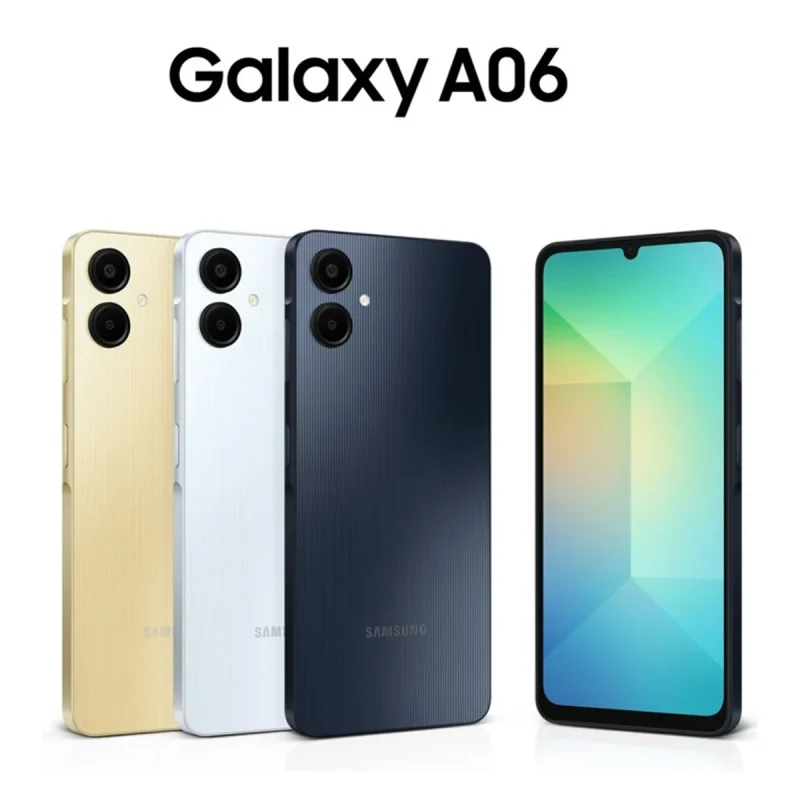 گوشی موبايل سامسونگ مدل Galaxy A06 5G حافظه 64 گیگابایت و رم 4 گیگابایت+شارژر سامسونگ 25 واتی + قاب + گلس 4