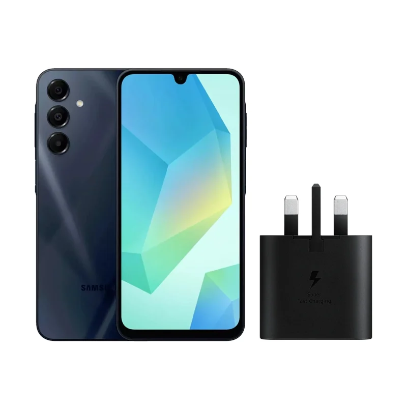 گوشی موبایل سامسونگ مدل Galaxy A16 4G حافظه 128 گیگابایت و رم 4 گیگابایت – ویتنام + شارژر سامسونگ 25 واتی مدل (سه شاخه‌ای) - خاکستری, ۱۸ ماه گارانتی شرکتی - رجیستر شده + کد فعالسازی