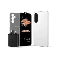 گوشی موبایل سامسونگ مدل Galaxy A26 5G حافظه 128 گیگابایت و رم 6 + شارژر 25 واتی سامسونگ + گلس + قاب - سفید, ۱۸ ماه گارانتی شرکتی - رجیستر شده + کد فعالسازی
