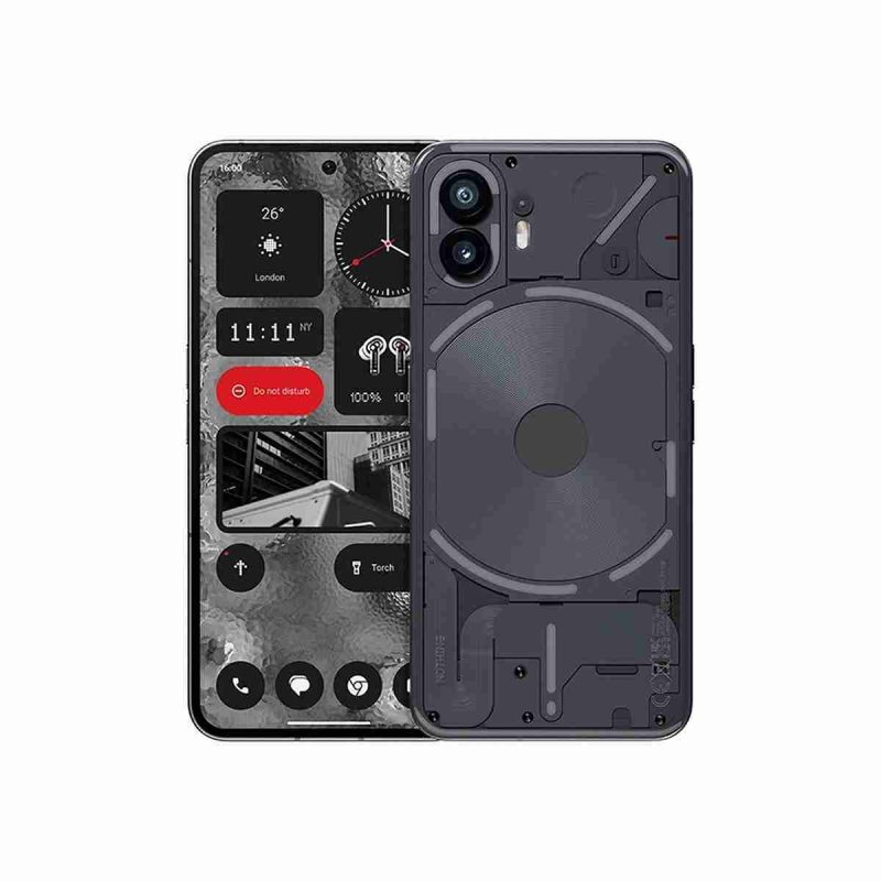 گوشی موبایل ناتینگ مدل Phone 2 دو سیم کارت ظرفیت 256 گیگابایت و رم 12 گیگابایت - مشکی, ۱۸ ماه گارانتی شرکتی